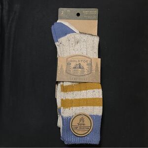 Goldtoe TWO PACK  light cushion camp socks -crew length LIMITED RELEASE